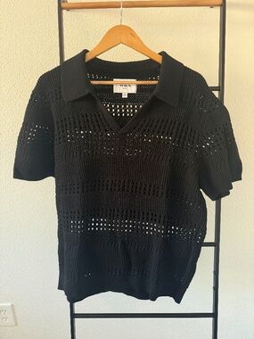 Wax London Siena Open Knit Polo - XL